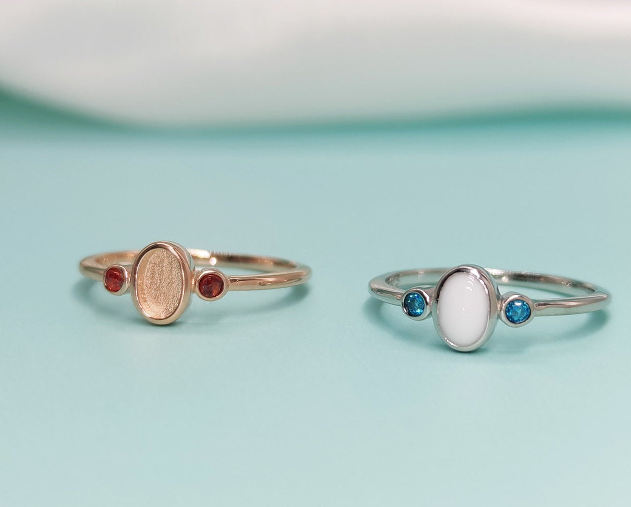 double birthstone ring