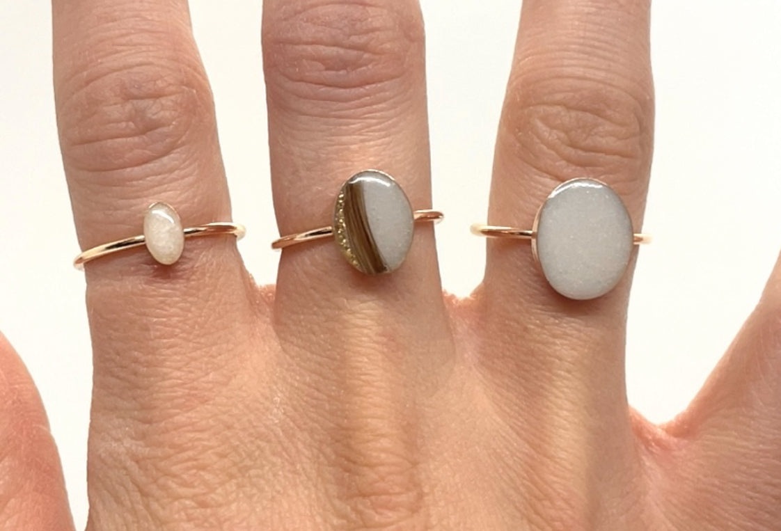 gold filled oval ring