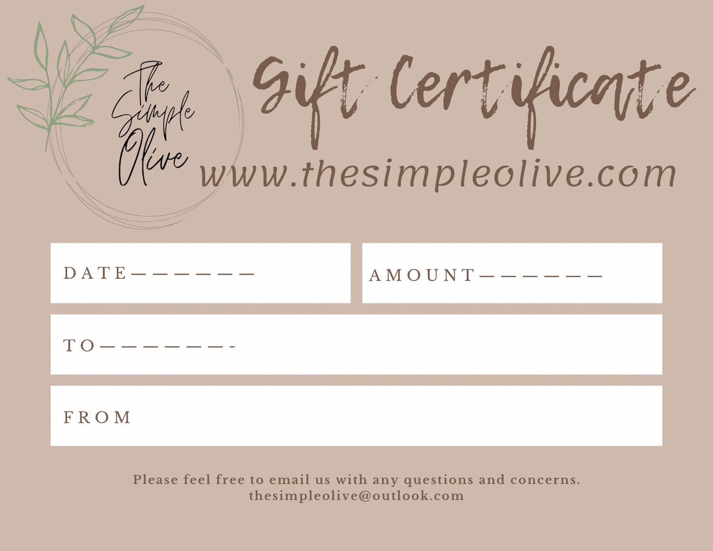 Gift Certificate