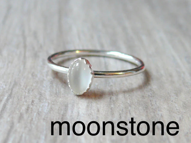 gemstone stacking rings