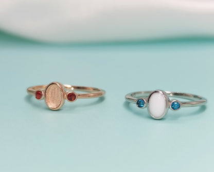 double birthstone ring