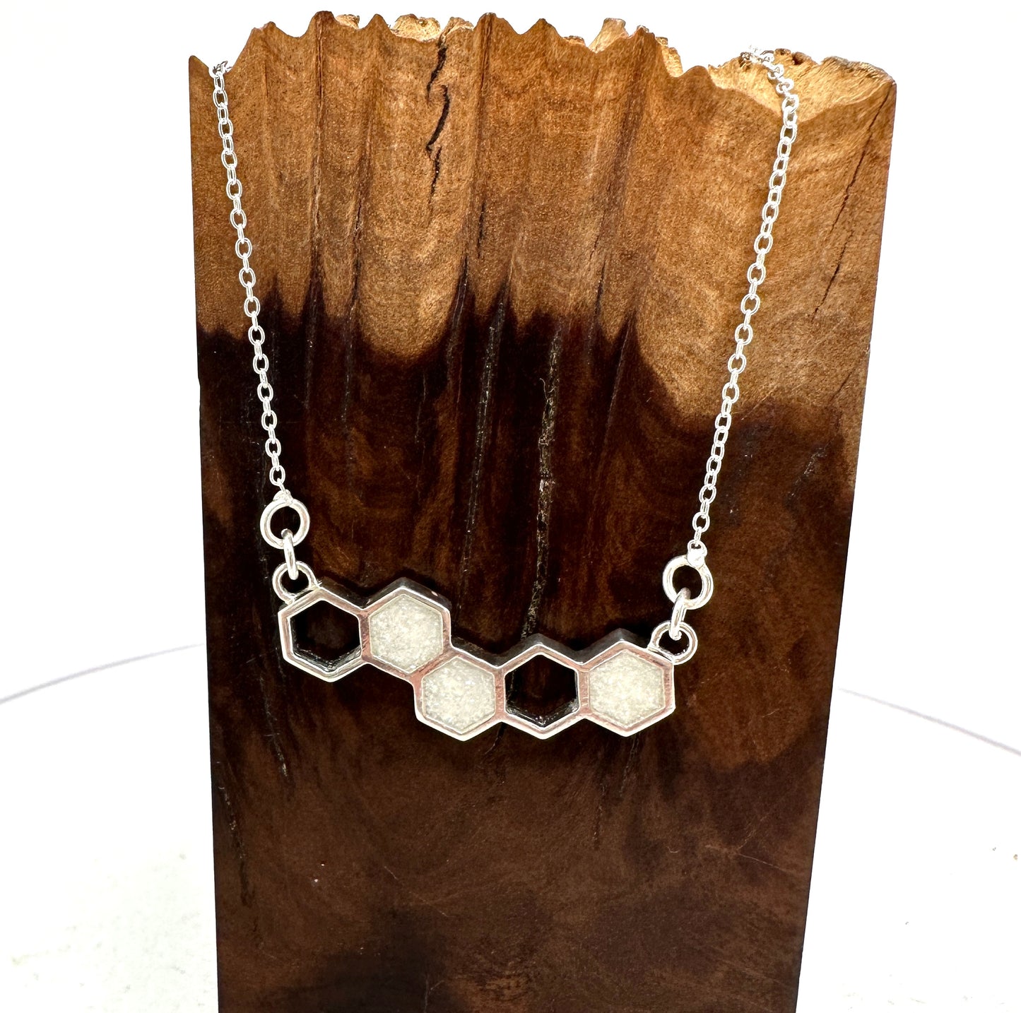 hexagon necklace