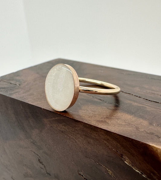 rose gold filled oval ring