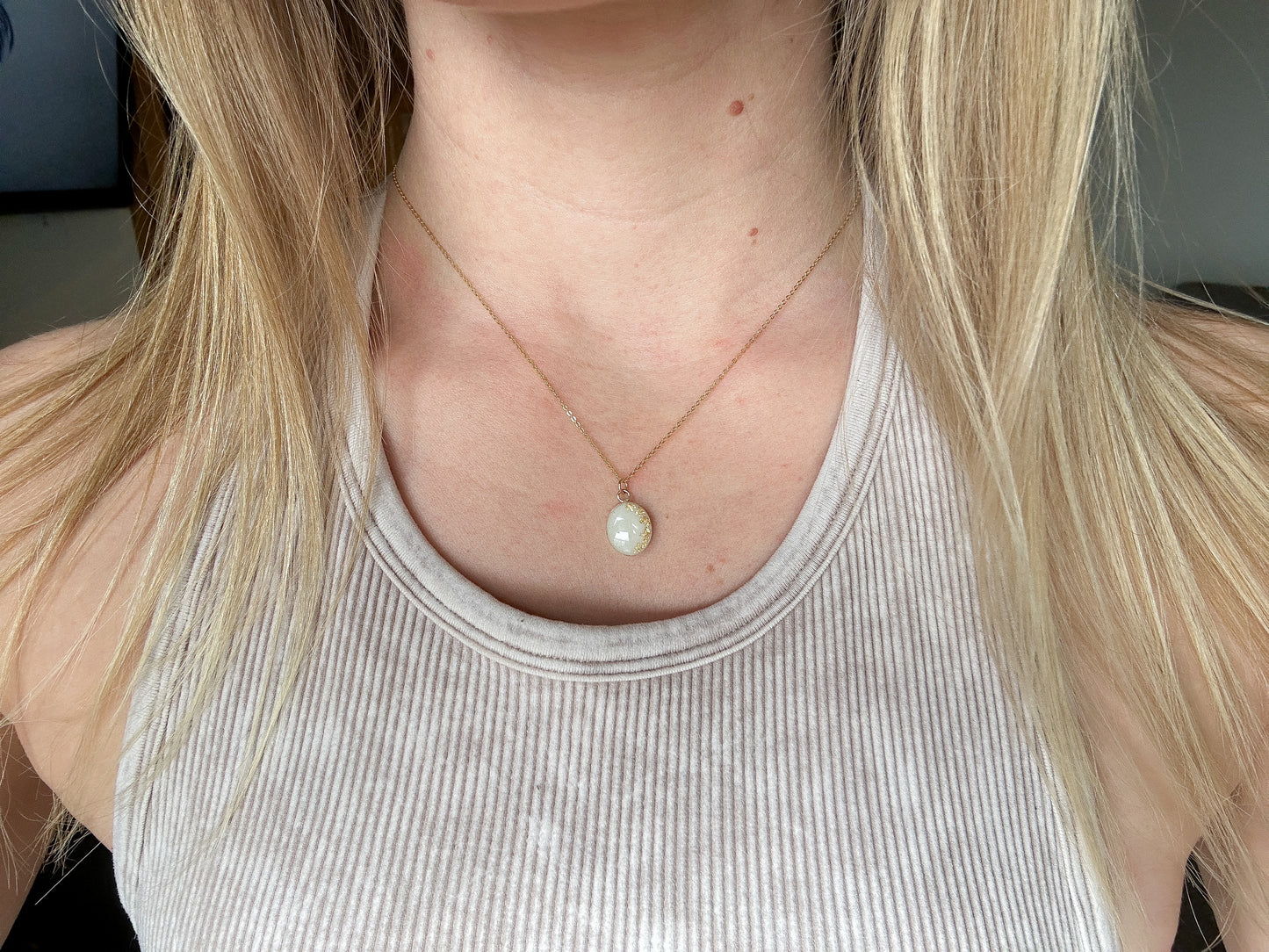 oval gold filled necklace