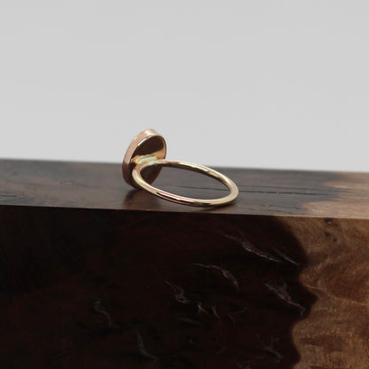 rose gold filled oval ring