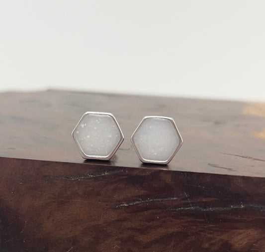 hexagon earrings