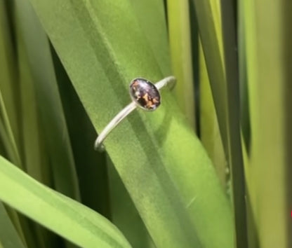 silver oval ring