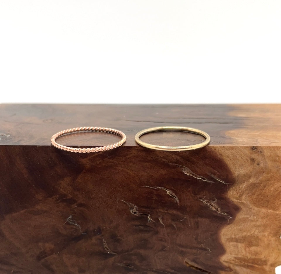 rose/gold filled stacking ring